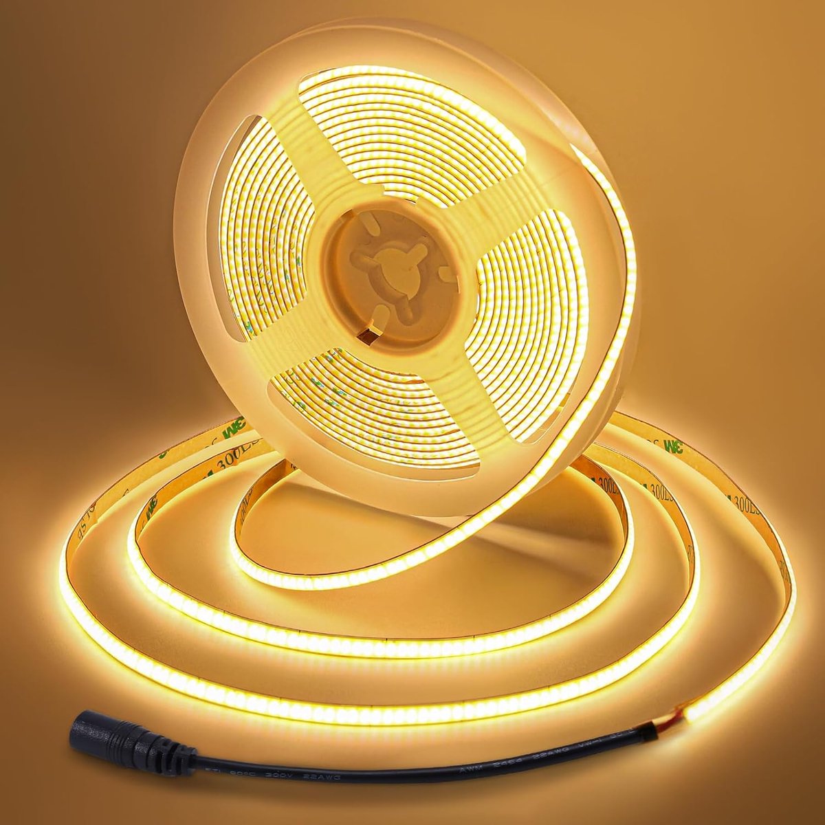 LED strip 5mm warm wit - 12V - 400 LEDs/m - naadloze verlichting voor keukenkasten - ShopVlot