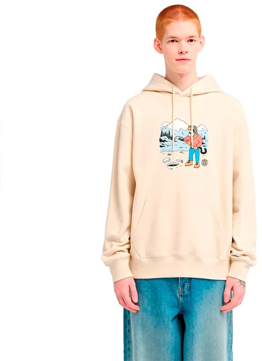 Element Ice Hole Sweatshirt S Man Oat Milk