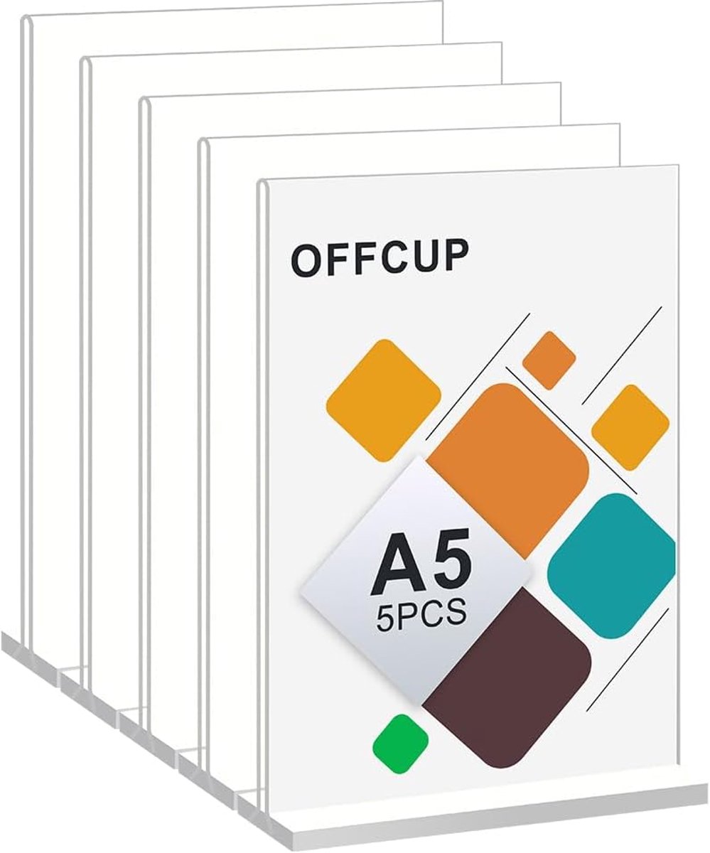 Acryl display houder A5 - dubbelzijdig - stabiliteit - ideaal voor menu's en foto's - ShopVlot