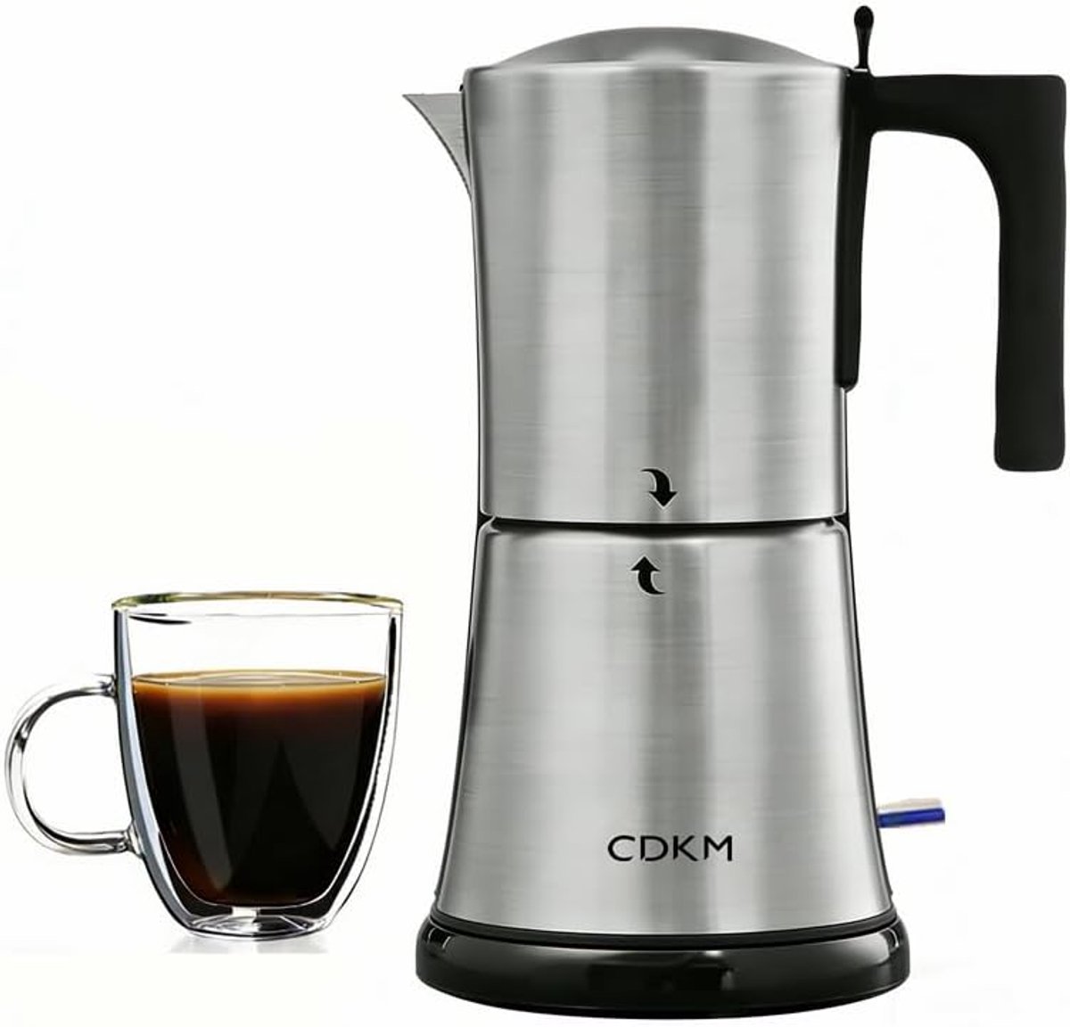 Koffiezetapparaat automatisch 3-6 kopjes - roestvrij staal 304 - brandbeveiliging - één-knop bediening - ShopVlot