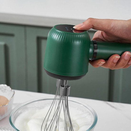 Draadloze Handmixer - Elektrische Klopper - Bakken en Koken - USB Oplaadbaar - Lichtgewicht - Wit — afbeelding 2