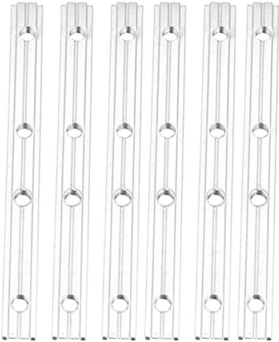 Aluminium Profiel 4545 - Koolstofstaal - Rechte Binnenconnector - EU Standaard (Type 2020, M5 Schroefdraad, 6 Stuks)