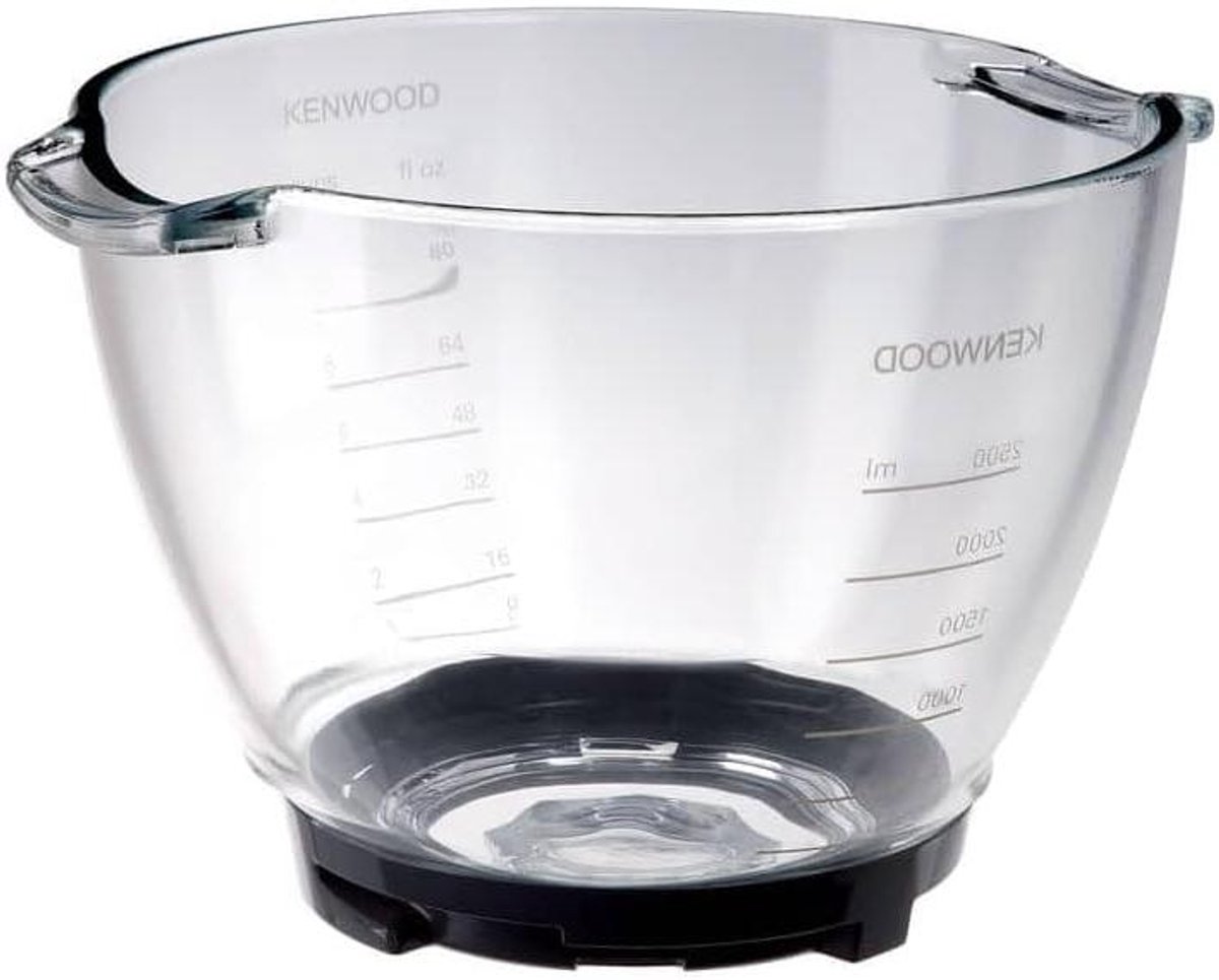 Glazen Mengkom - Accessoire Keukenmachine - Beslag Maken - Hittebestendig Glas - 4.6 Liter - Transparant