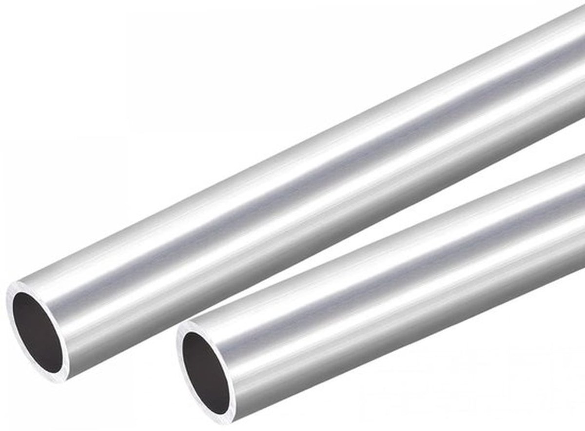 2Stuks 6063 Aluminium Ronde Buis, 23mm OD 18mm ID 300mm Lengte Naadloze Aluminium Rechte Buis voor Industrie DIY Projecten