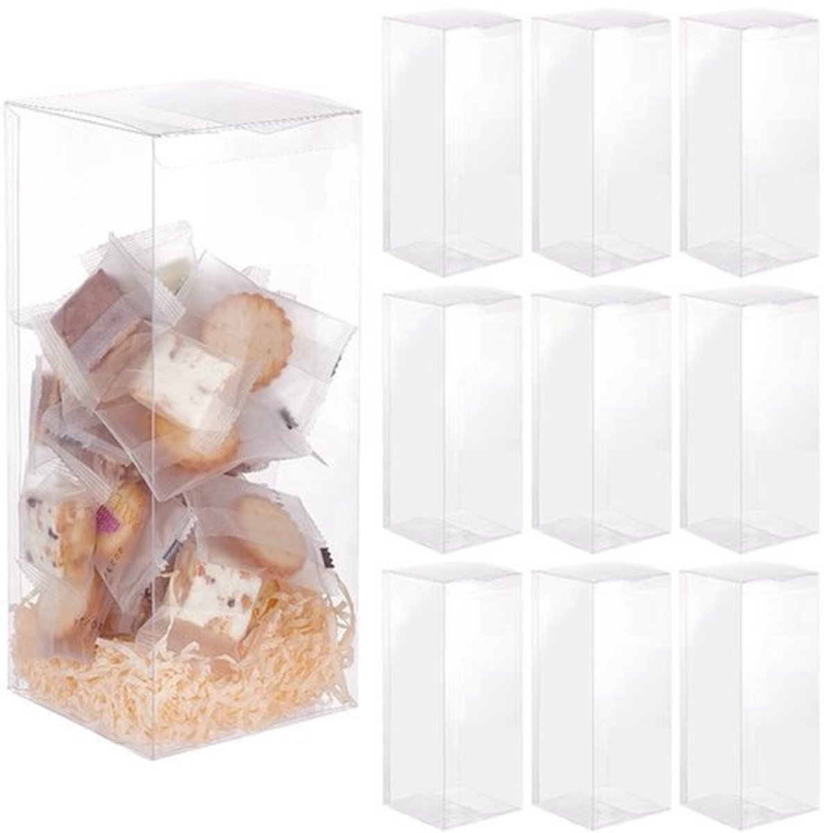 PVC-opbergdozen-10-stuks-10x10x25-cm-doorzichtig-ideaal-voor-feest