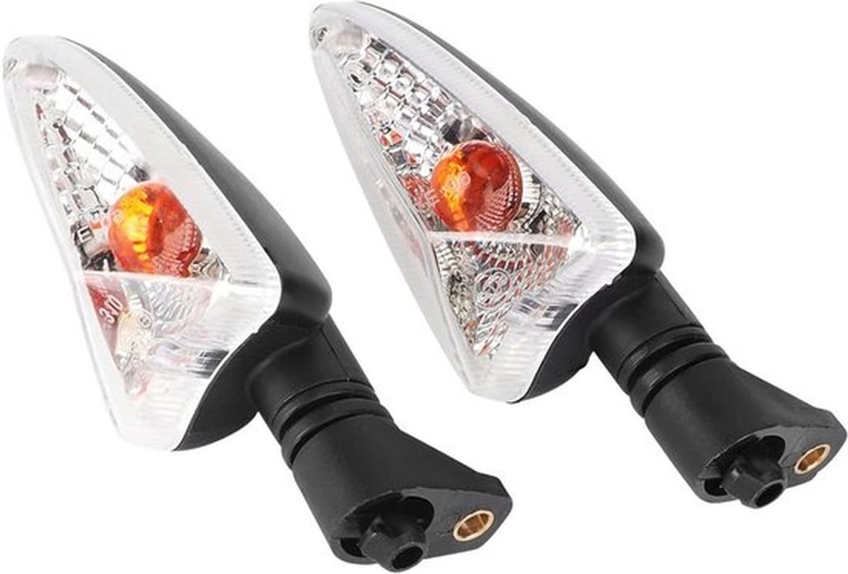Motorfiets richtingaanwijzer indicator flasher lamp in zwart-wit, geschikt voor Tiger Daytona, voor duidelijke signalering en veilige ritten