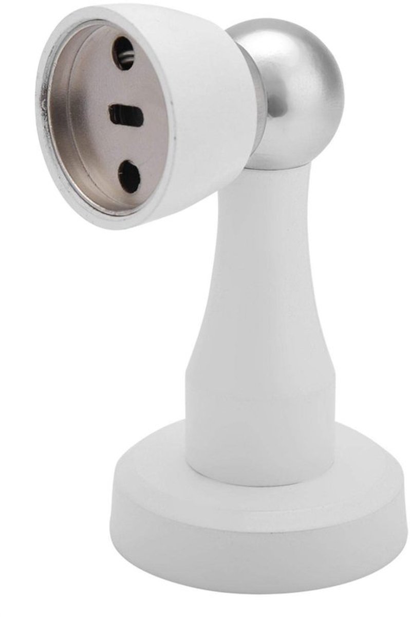 Deurstopper, magnetische deurstoppers, magnetische deurstopper voor aan de muur, wit, roestvrij staal, metaal, zachte deurstopper, deurstopper (wit)