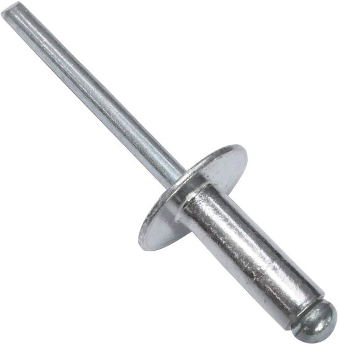 Set van 100 aluminium en stalen blindklinknagels met brede kop van 14 mm en een diameter van 5 x 14 mm volgens DIN 7337 C voor stevige bevestiging
