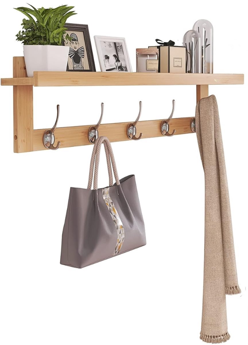 Zavio® Wandkapstok met Hoedenplank - Kapstok Hangend met Plank