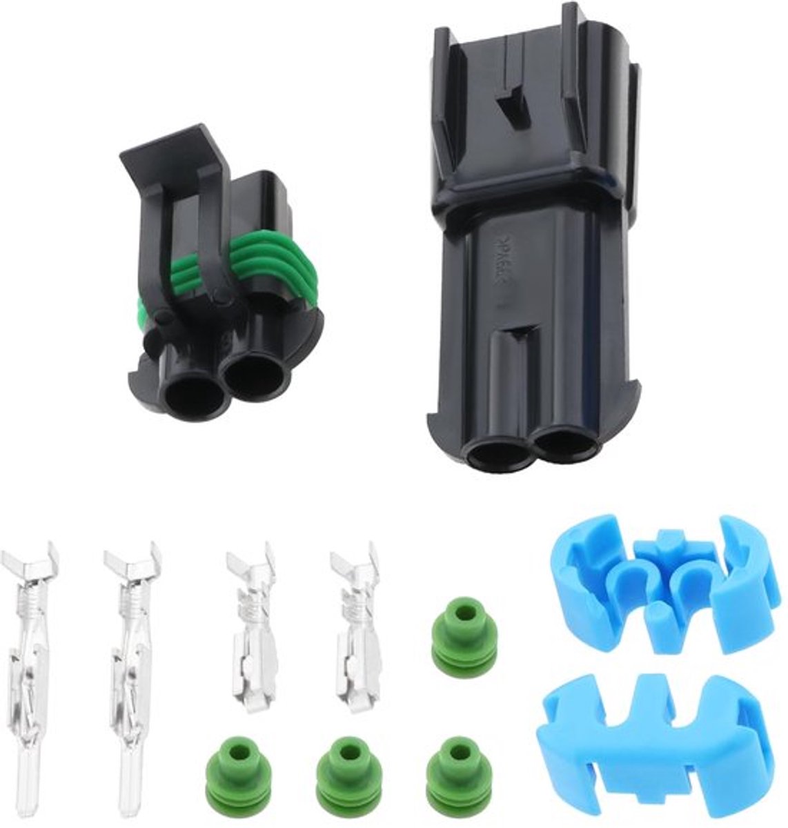 set 2-weg Metri-Pack afgedichte 280-serie 30 AMP-autoconnector voor de meeste auto's, boten, off-road, landbouw, onder de motorkap met waterdichte afdichting voor de aansluitingen