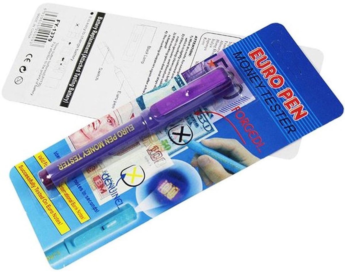 2-in-1 UV-licht Banknotendetector Nep Testpen Bankbiljettencontrole Werkt bij alle internationale valuta's, 1/3 stuks