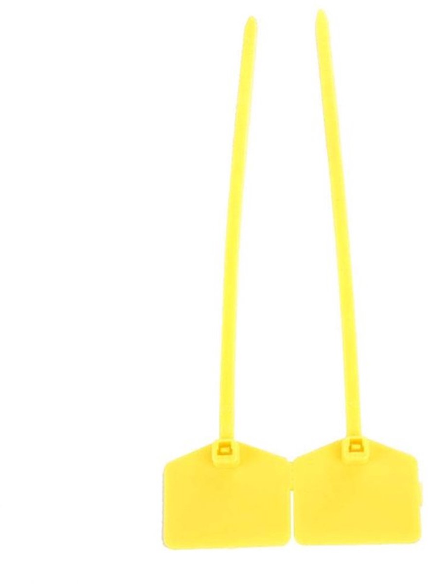 Nylon kabelbinders, 100 stuks Geel