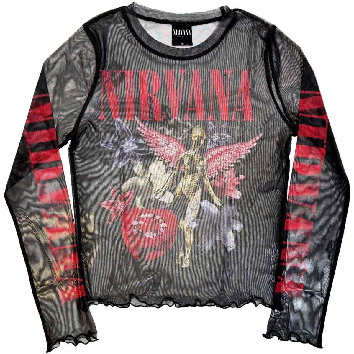 Nirvana - In Utero Vintage Collage Crop top - M - Zwart