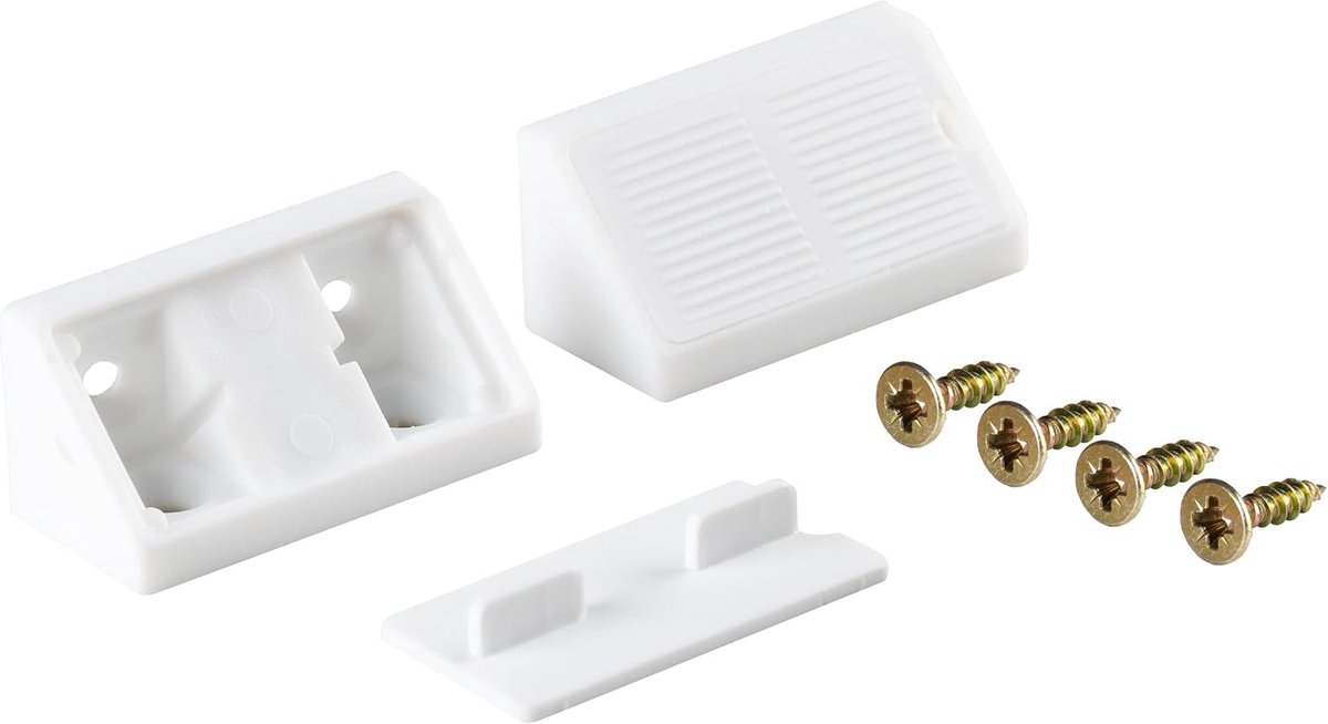 Hoekconnector dubbelset 20/40 x - meubelconnector - met afdekflap - versterkt verbindingen - ShopVlot