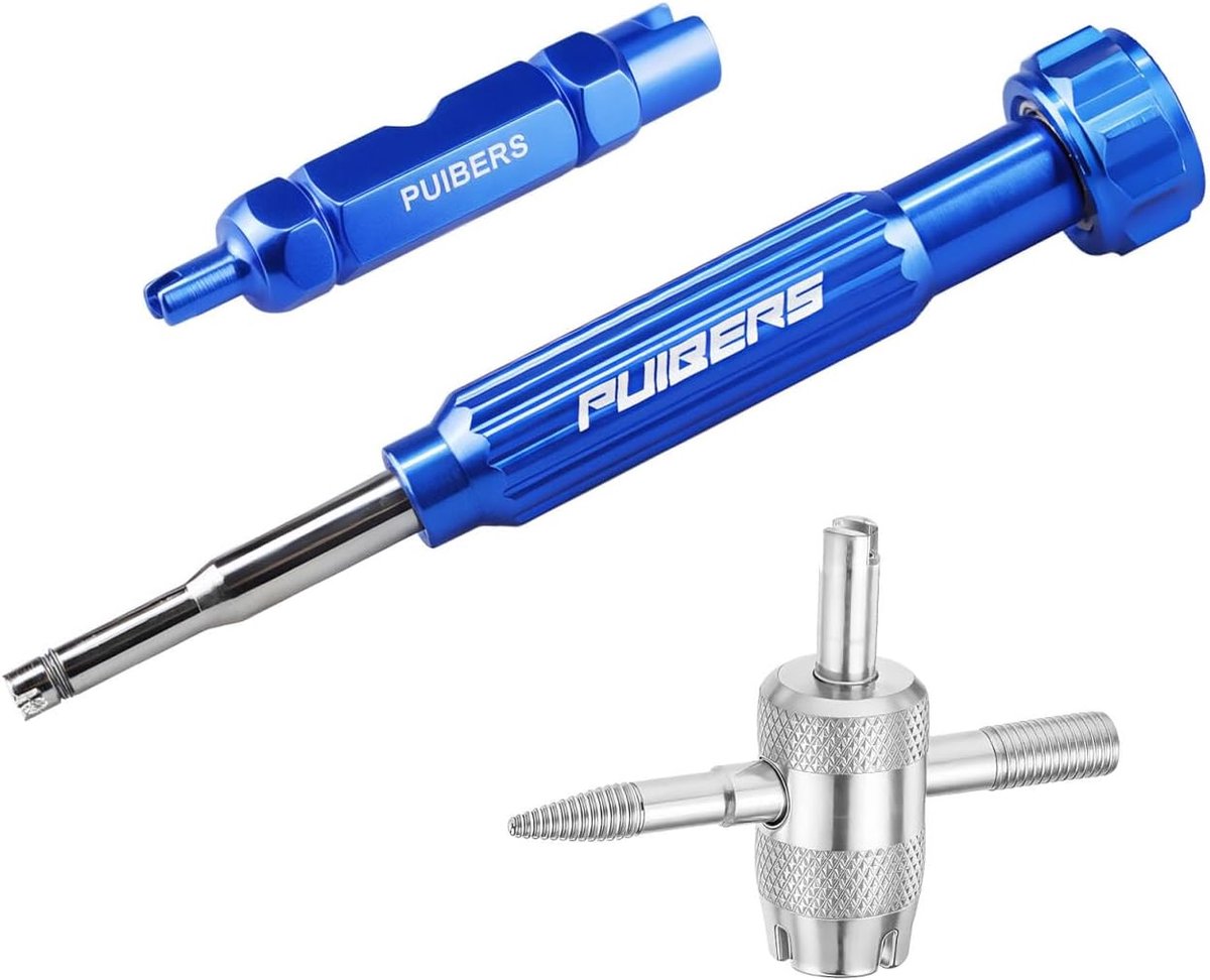 Ventiel gereedschap set 3-delig - Professionele reparatieset - 2 verlengde verwijzers - ShopVlot