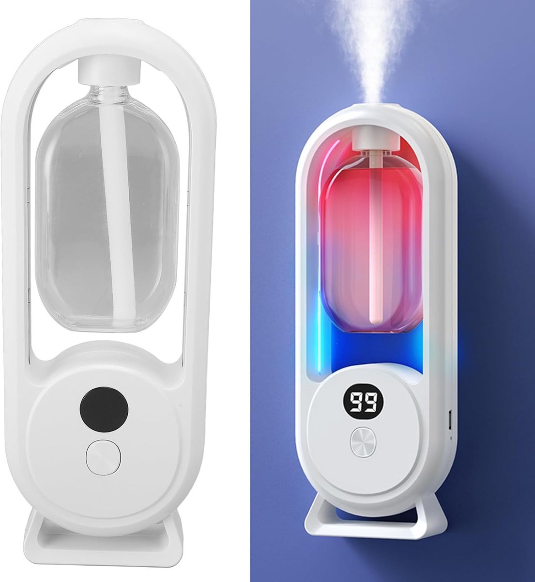 Luchtverfrisser automatische badkamer - wandgemonteerde etherische olie diffuser - met led-display - ShopVlot
