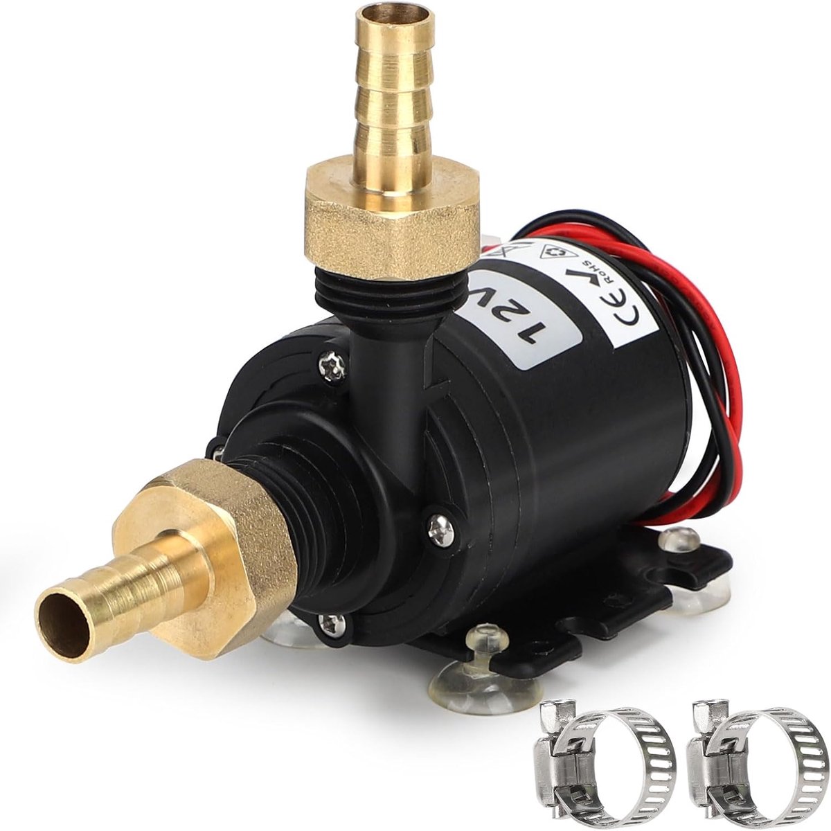 Thijox - Borstelloze Waterpomp DC 12V, Dompelpomp 800 l/u, Keramische Pompkern, Stil voor Vijver & Fontein, Circulatiepomp voor Watercircuitsysteem, Z