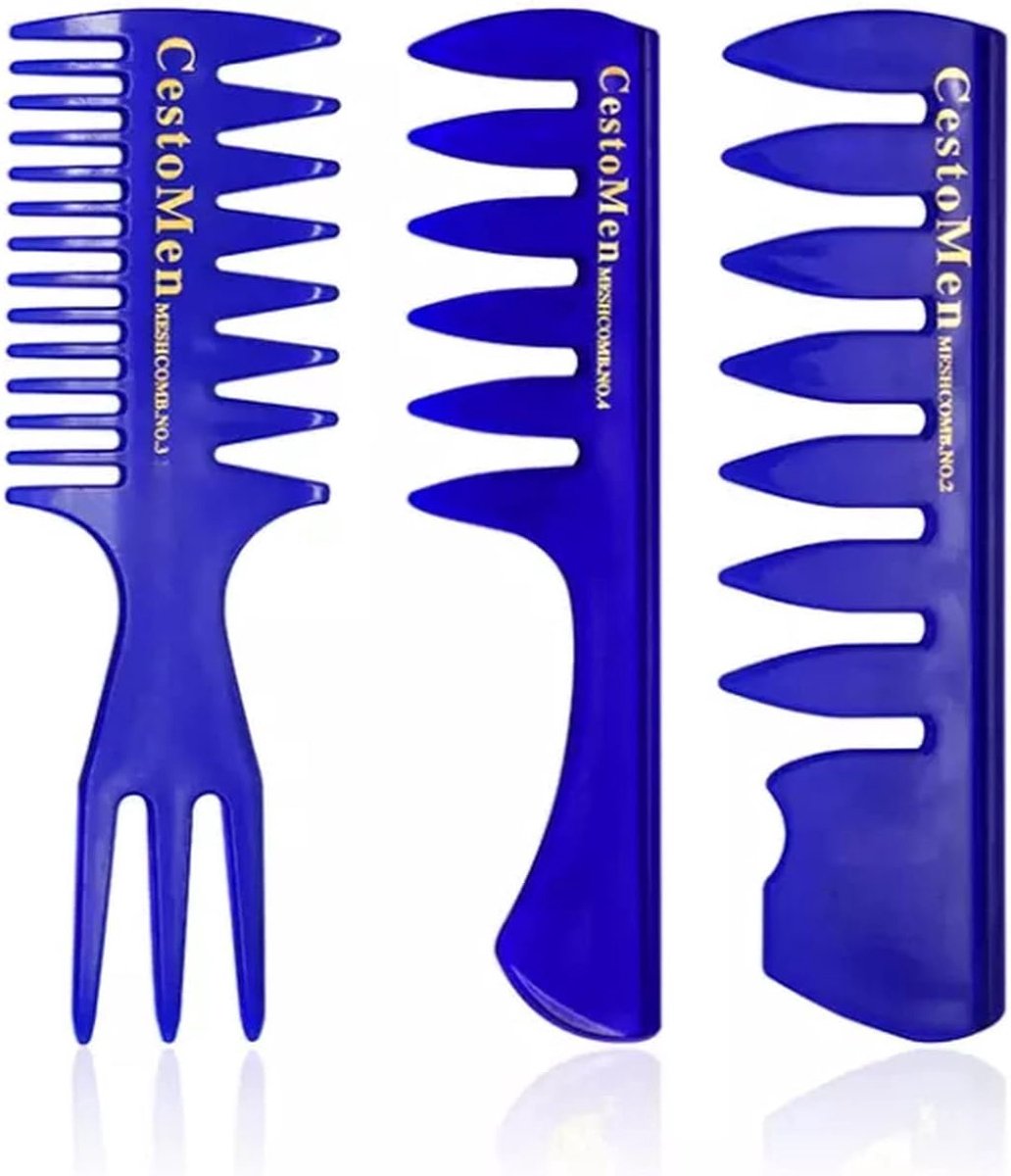Haarkam set 3 stuks - Hoge kwaliteit - Barbier kam - Perfect voor afwerking - ShopVlot