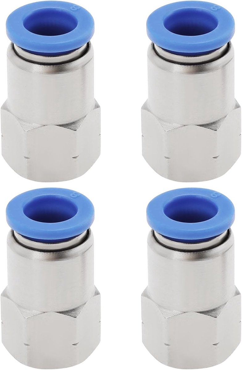 Pneumatische connector 8mm OD x 1/8" NPT - rechte push-fit adapter - veilige verbinding - ideaal voor luchtleidingen - ShopVlot