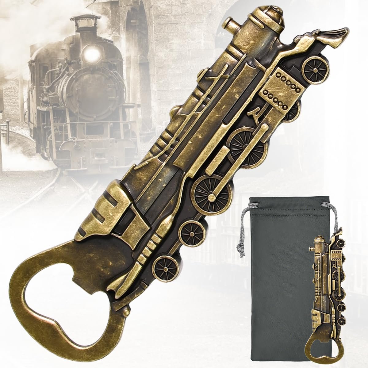 Flessenopener stoomlocomotief - leuk design - ideaal voor feestjes - originele geschenkidee - ShopVlot