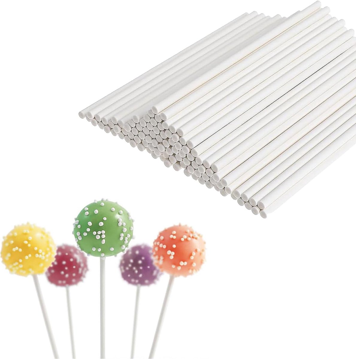 Cake Pops 50 stuks - 10 cm papier sticks - duurzaam en veilig - ideaal voor cake decoratie - ShopVlot