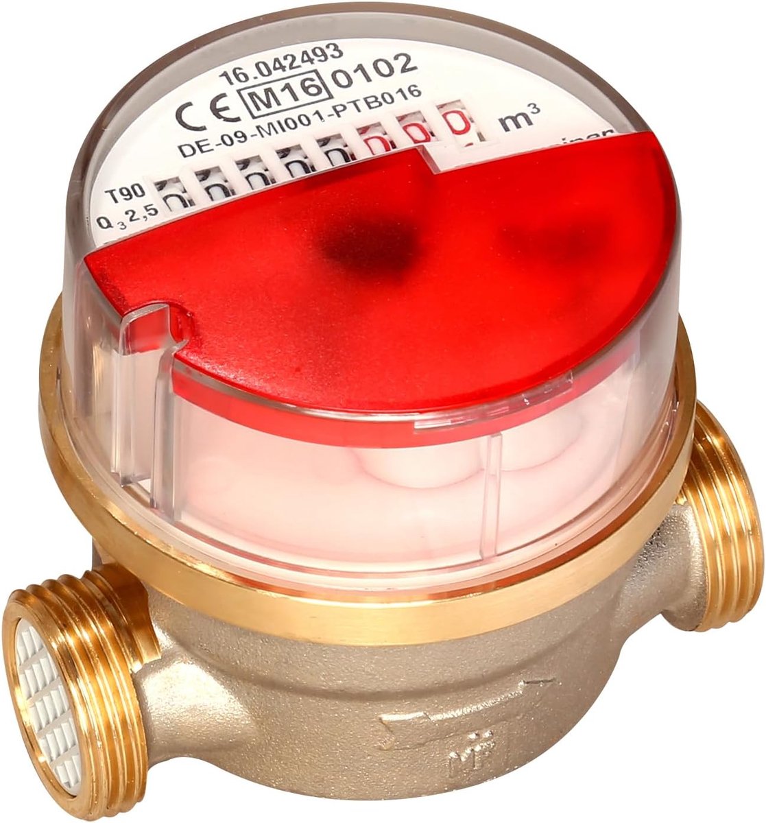 Watermeter koud water 3/4 inch - 80mm ruw - nauwkeurig meten - ideaal voor huishoudelijk gebruik - ShopVlot