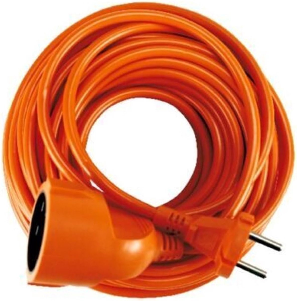 Tuinverlengsnoer 10m - Oranje - 2x1mm² - Ideaal voor buitengebruik - ShopVlot