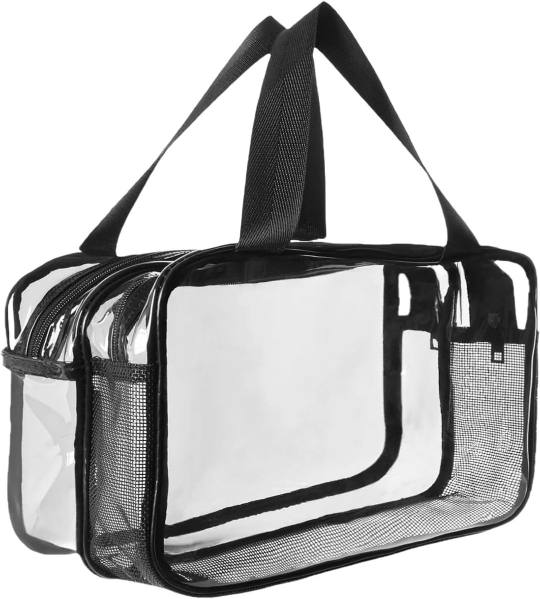 Toilettas Doorzichtig - Draagbare PVC Reismake-uptas - Nat/Droog Scheiding - Ideaal voor Reizen - ShopVlot