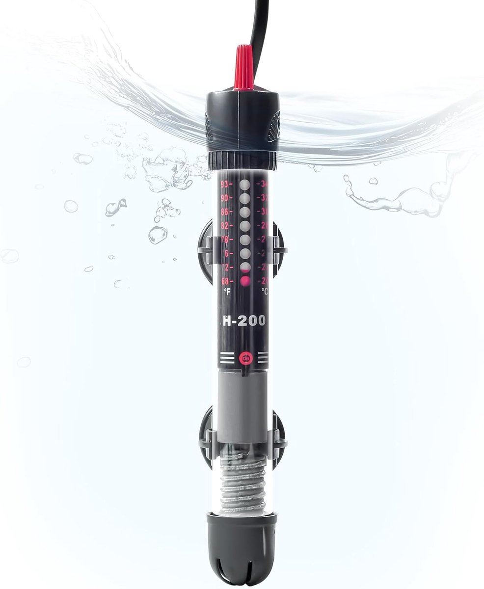 Aquariumverwarming 50 W - Verwarmingselement voor 30-60 liter - Temperatuurinstelling 20-34 °C - ShopVlot
