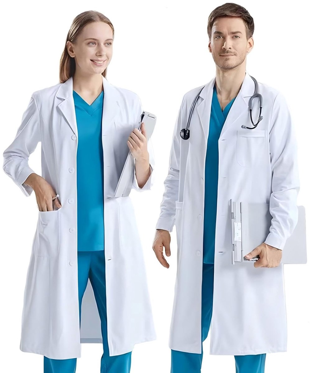 Laboratoriumjas XS - Katoen - Witte doktersjas met knopen - Geschikt voor laboratorium en ziekenhuis - ShopVlot