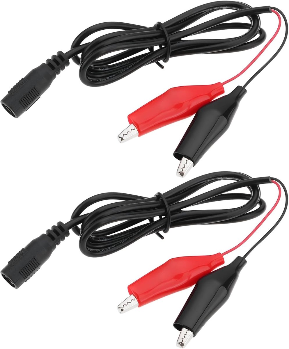 DC Power Connector 5.5x2.5mm - Alligator Clip Kabel - 1m lengte - Ideaal voor modelauto's - ShopVlot