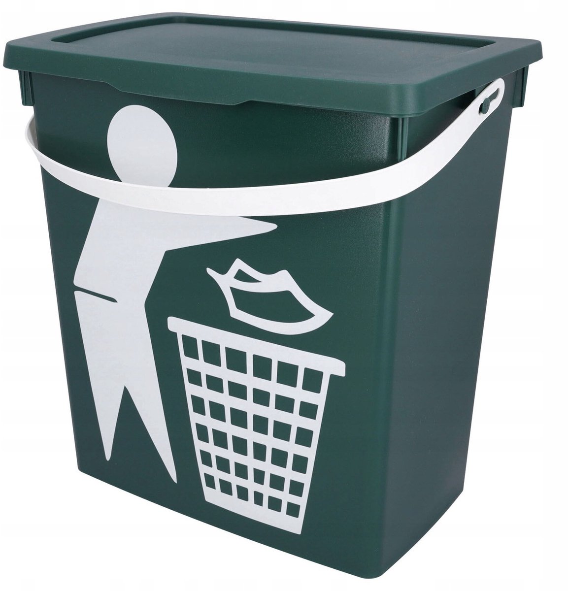 Groene Bio Afvalbak 12L - Stevig Plastic Keukenafvalbakje