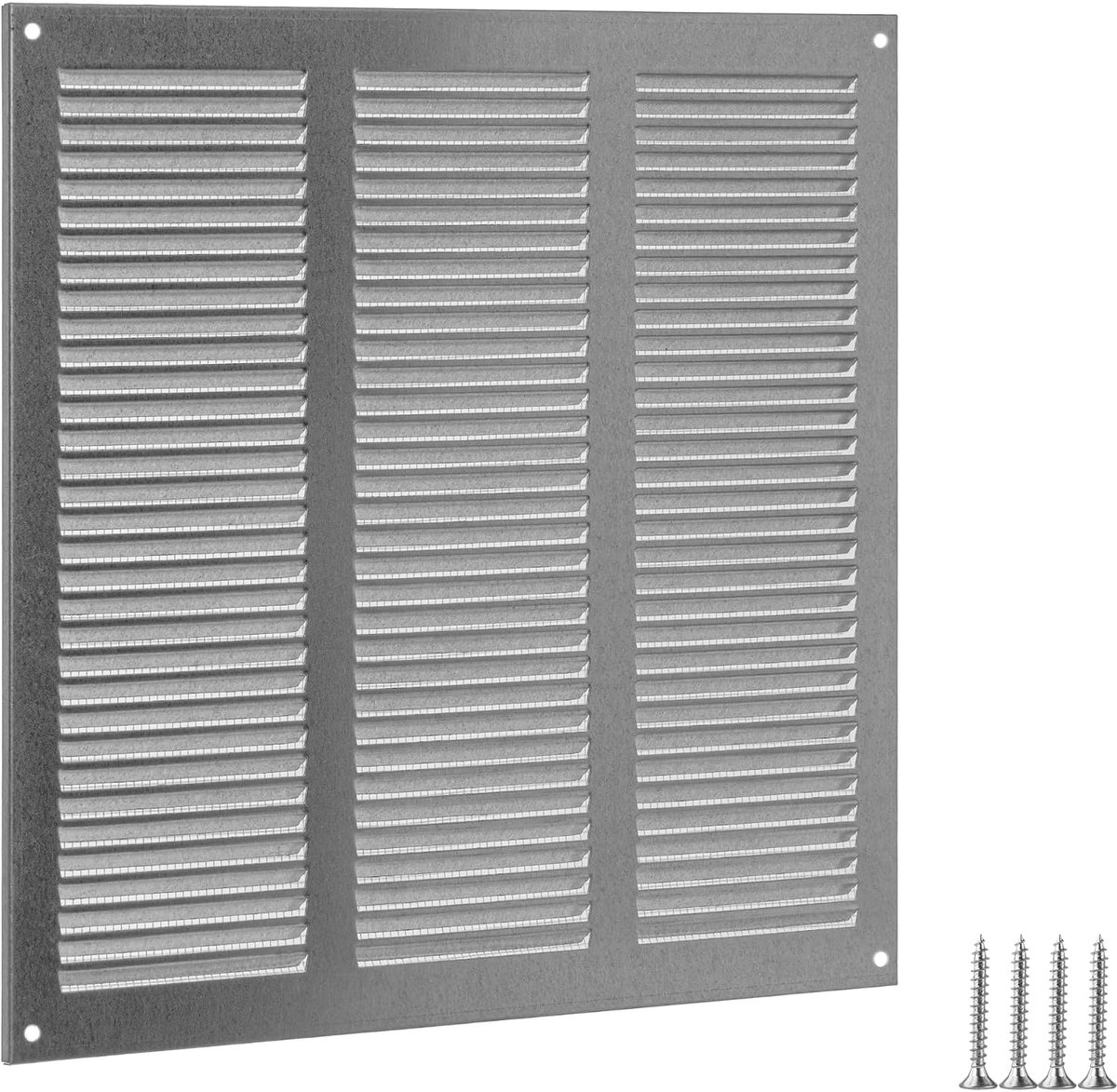 Ventilatie rooster 300 x 300 mm - gegalvaniseerd - met insectenbescherming - ideaal voor binnen en buiten - ShopVlot