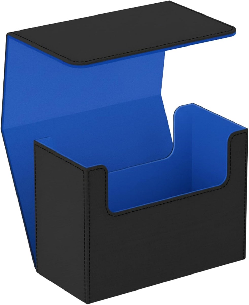 Tarot kaartopbergdoos - PU leer met blauwe binnenkant - Magnetische sluiting - Houdt tot 400 tarotkaarten veilig - ShopVlot