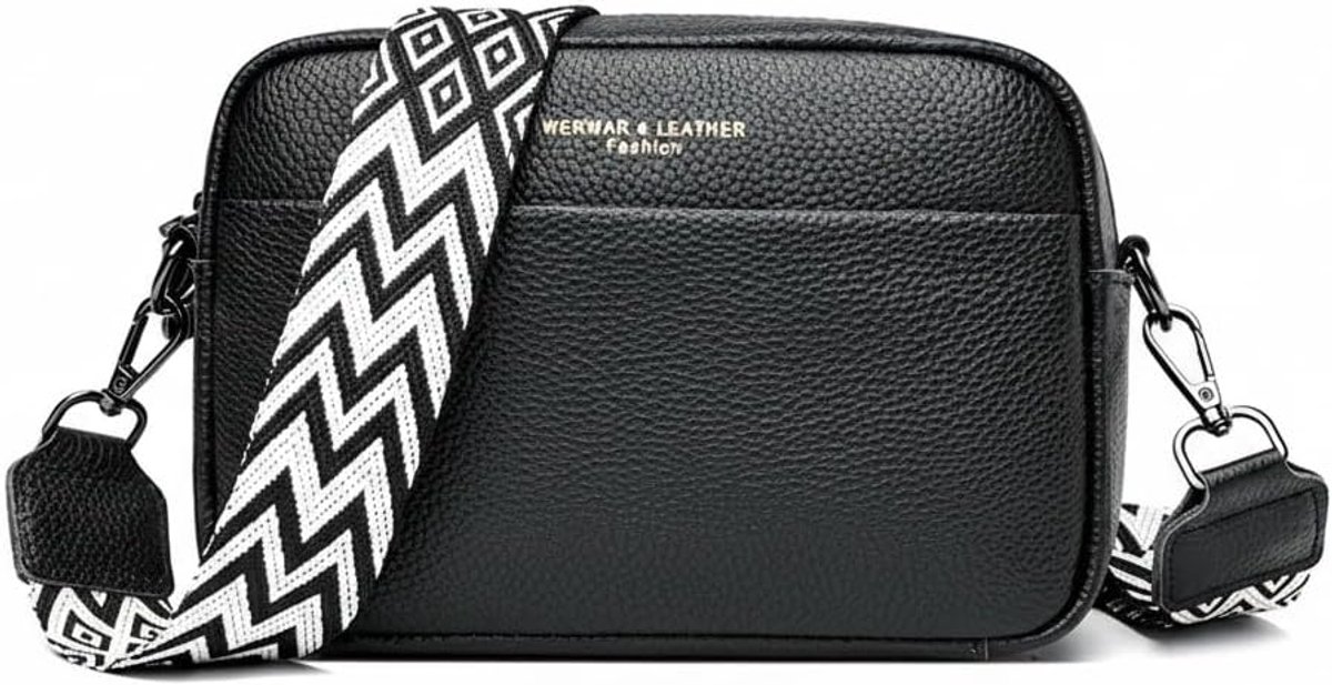 Crossbody bag dames - echt leer - verstelbare brede riem - ideaal voor dagelijks gebruik - ShopVlot