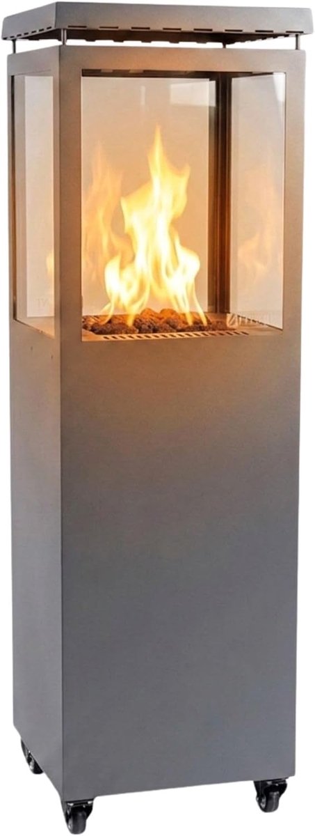 Terrasverwarmer 6,5 kW - Stalen gas patio heater - Stijlvol design - Ideaal voor koele avonden - ShopVlot