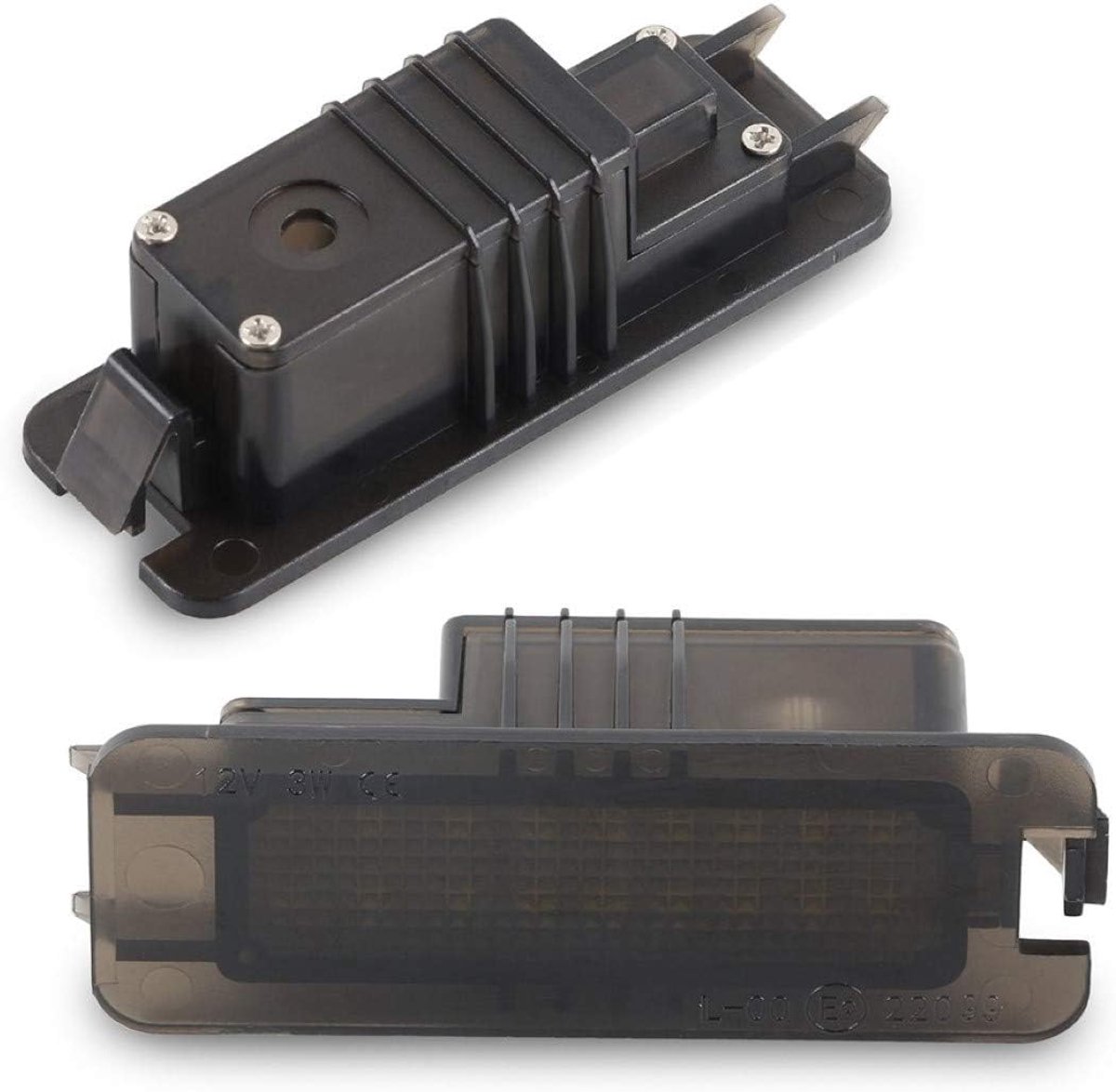 LED kentekenlamp - E-mark - getint/rookkleurig glas - 100% waterdicht - plug & play - ShopVlot