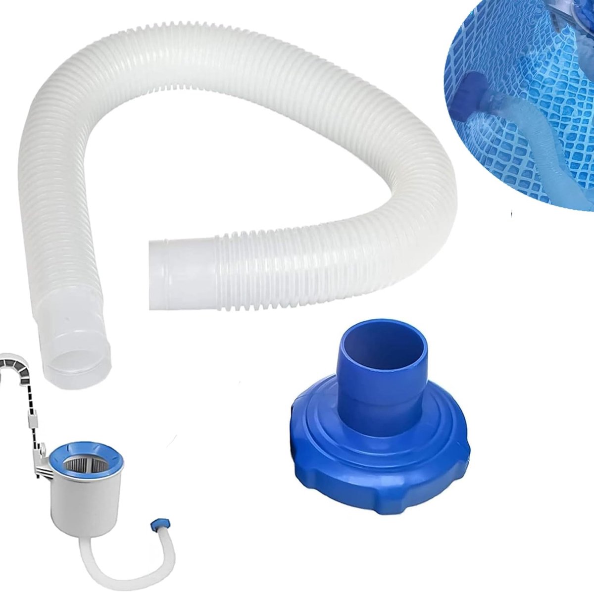 Skimmer slang 38mm - Adapter voor In-Tex 25016 - Hoge dichtheid - Voor bovengrondse zwembaden - ShopVlot