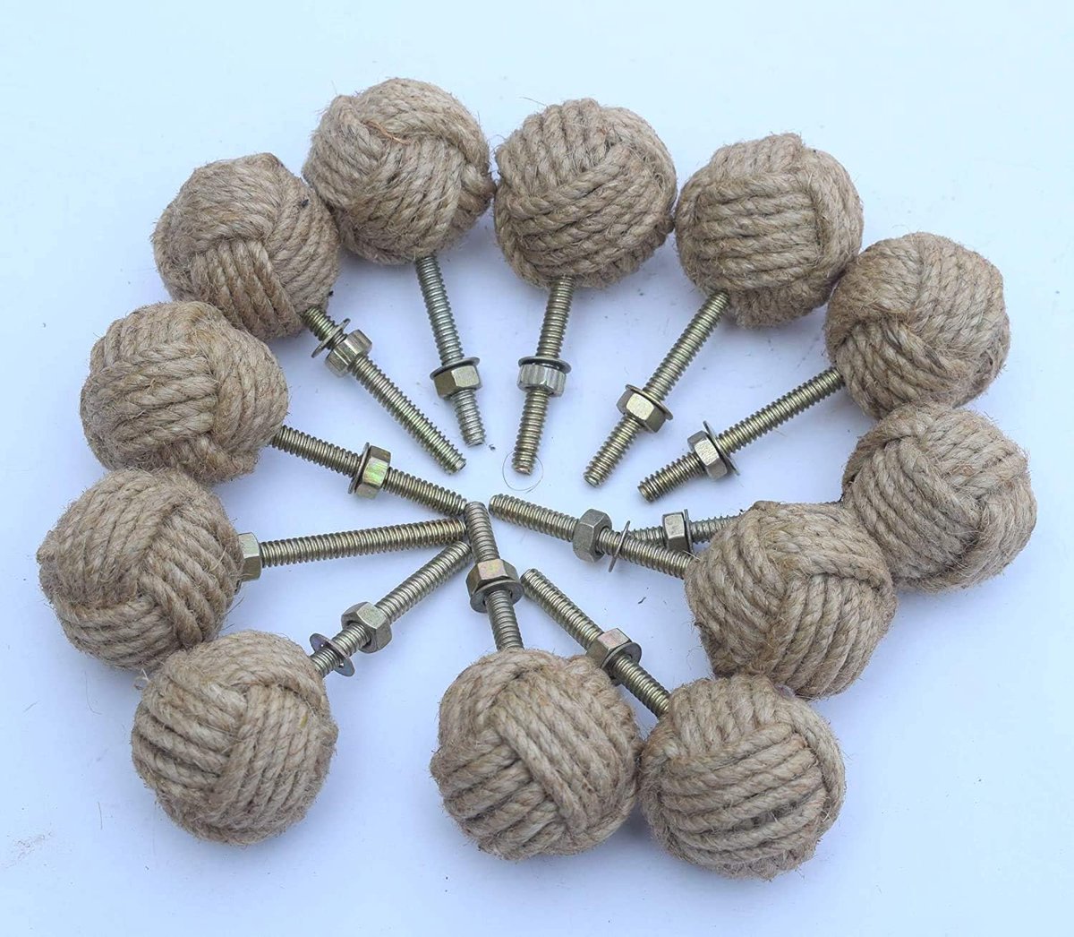 Deurklinken 12 Stuks - Nautisch Jute Touw - Handgemaakt Accent - Voor Meubels - ShopVlot