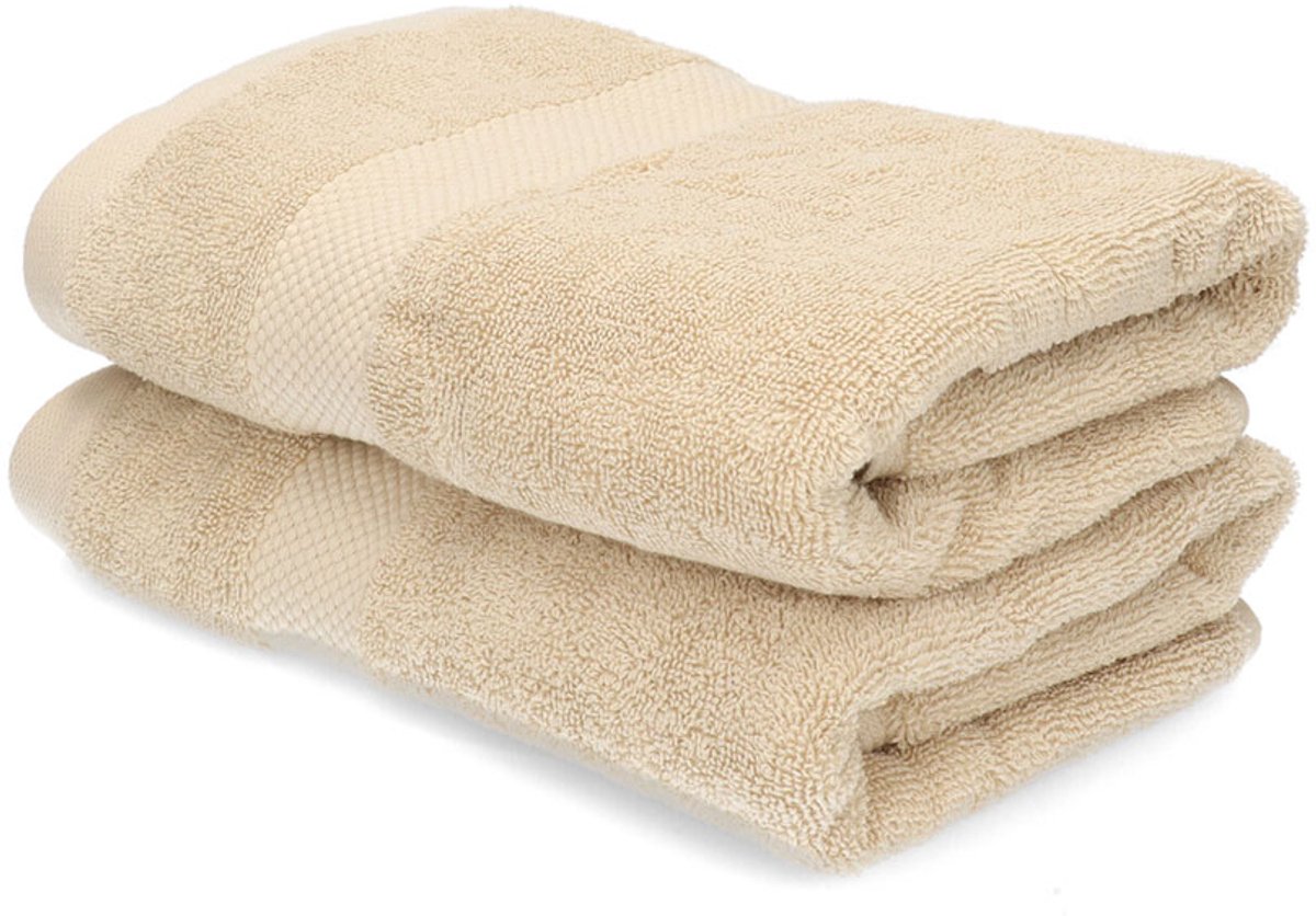 Set van 2 Organic Home badhanddoeken 70x140 cm – Beach Sand