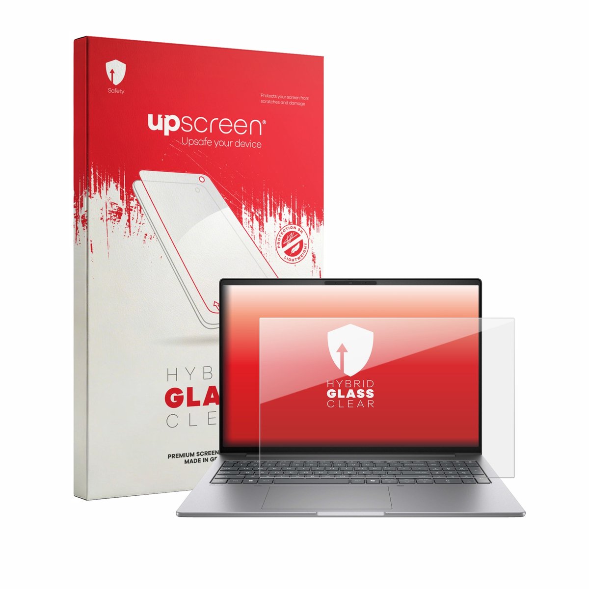 upscreen - Screenprotector voor HP Zbook 8 G2i 16" - Folie Beschermfolie Beschermglas transparant