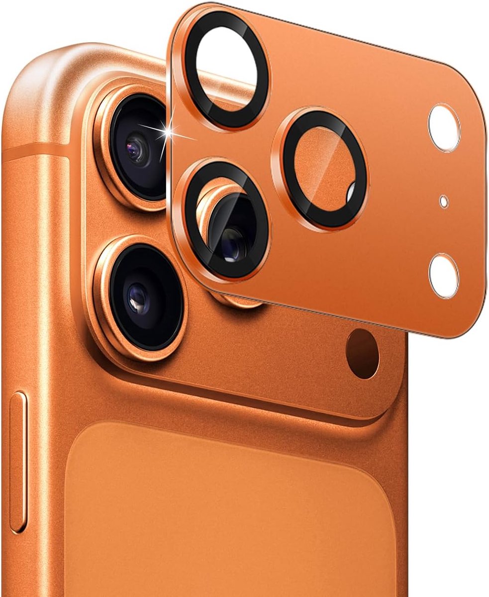 Camera bescherming voor iPhone 17 Pro - Volledige metalen camera ring - Oranje - Nachtfotografiefunctie - ShopVlot