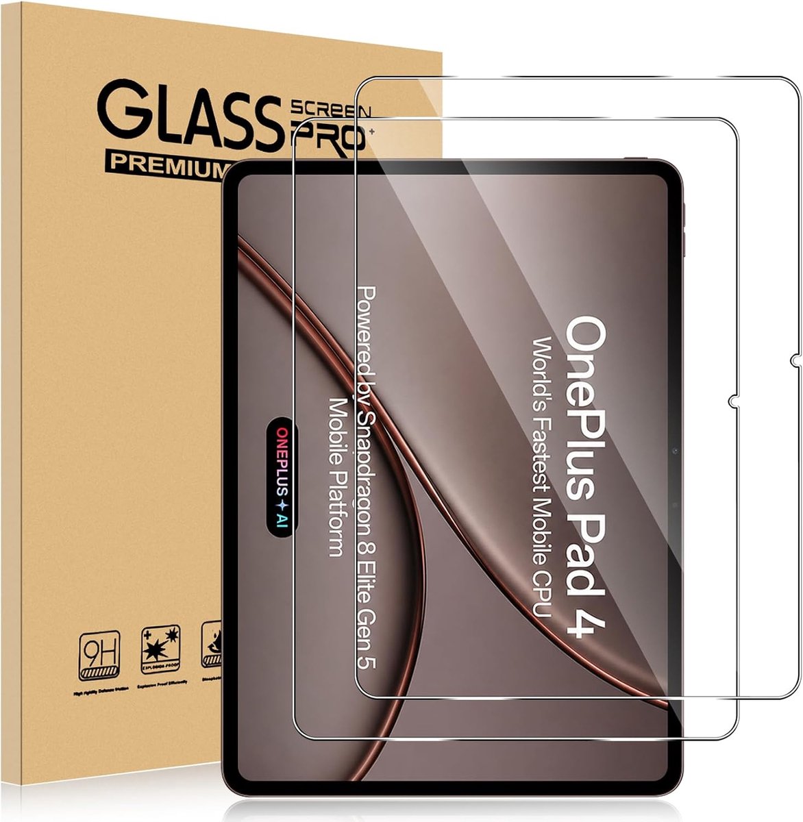 Beschermfolie voor OnePlus Pad 4 - 9H Hardheid - Anti-Kras Gepantserd Glas - Sterke Bescherming - ShopVlot
