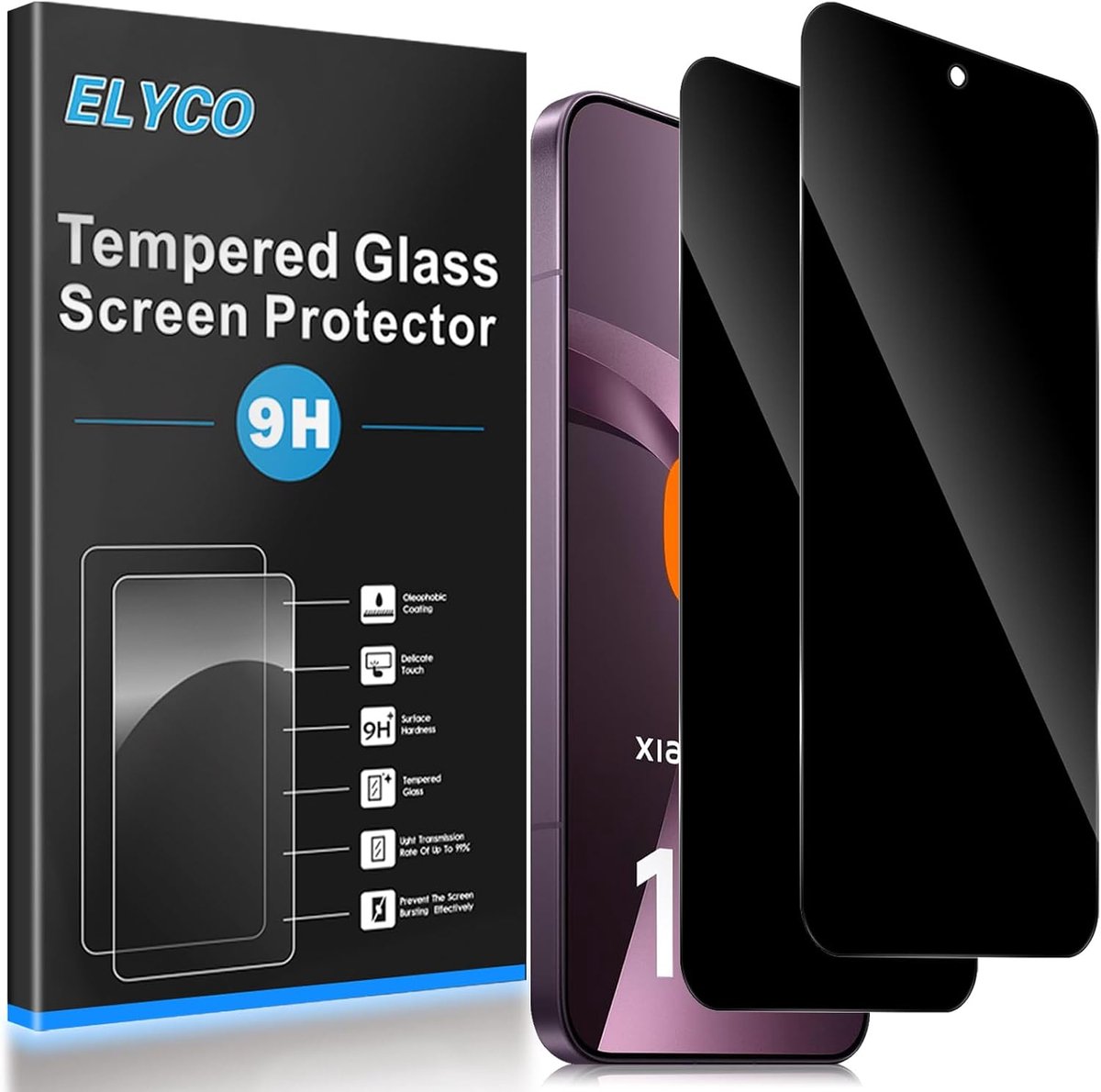 Privacy gehard glas 2 stuks - anti-spy bescherming - 9H hardheid - perfecte pasvorm voor Xiaomi 17T Pro/15T/15T Pro - ShopVlot