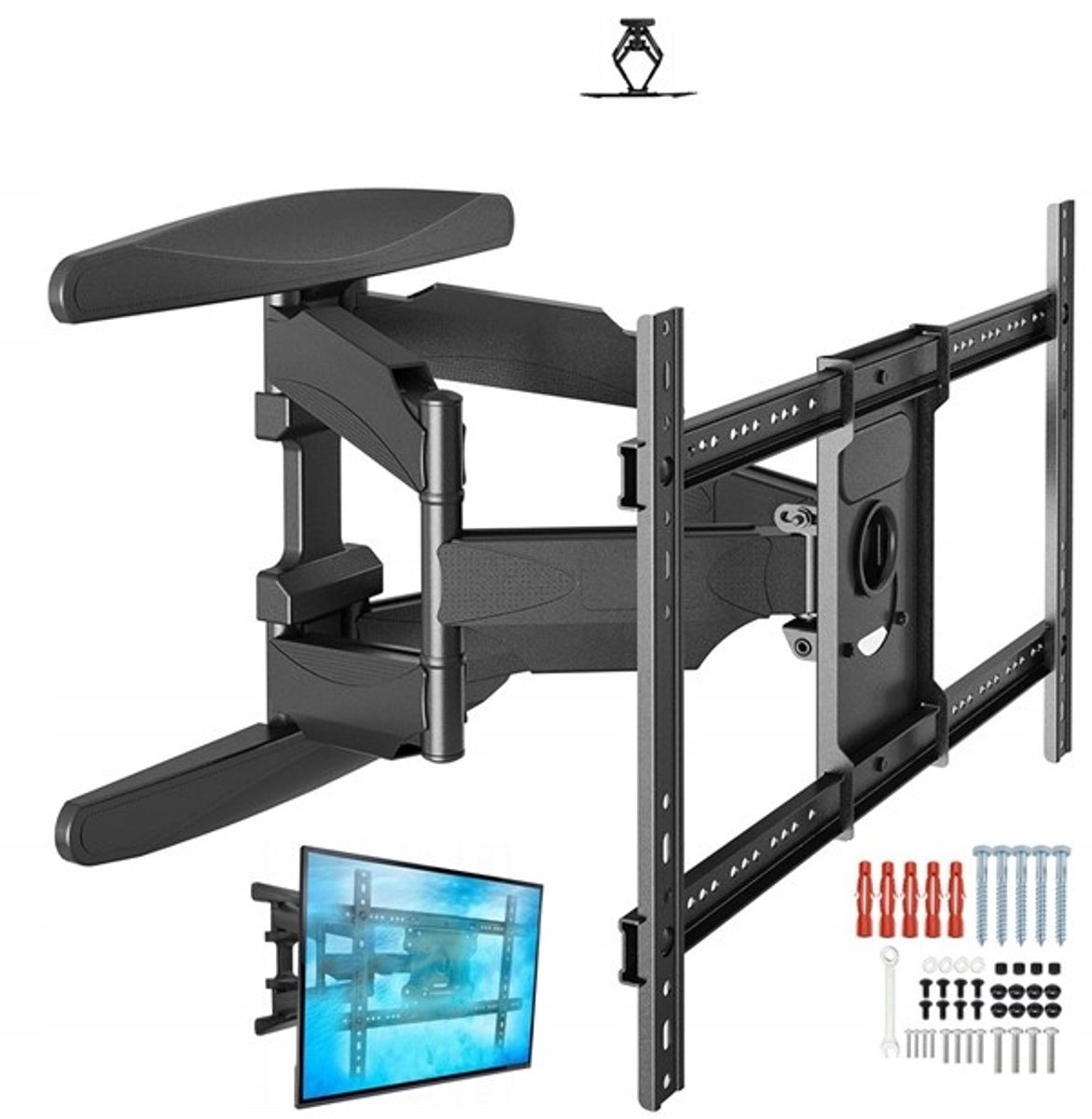 Draaibare TV Muurbeugel voor 55'' TV's - Sterk & Stabiel