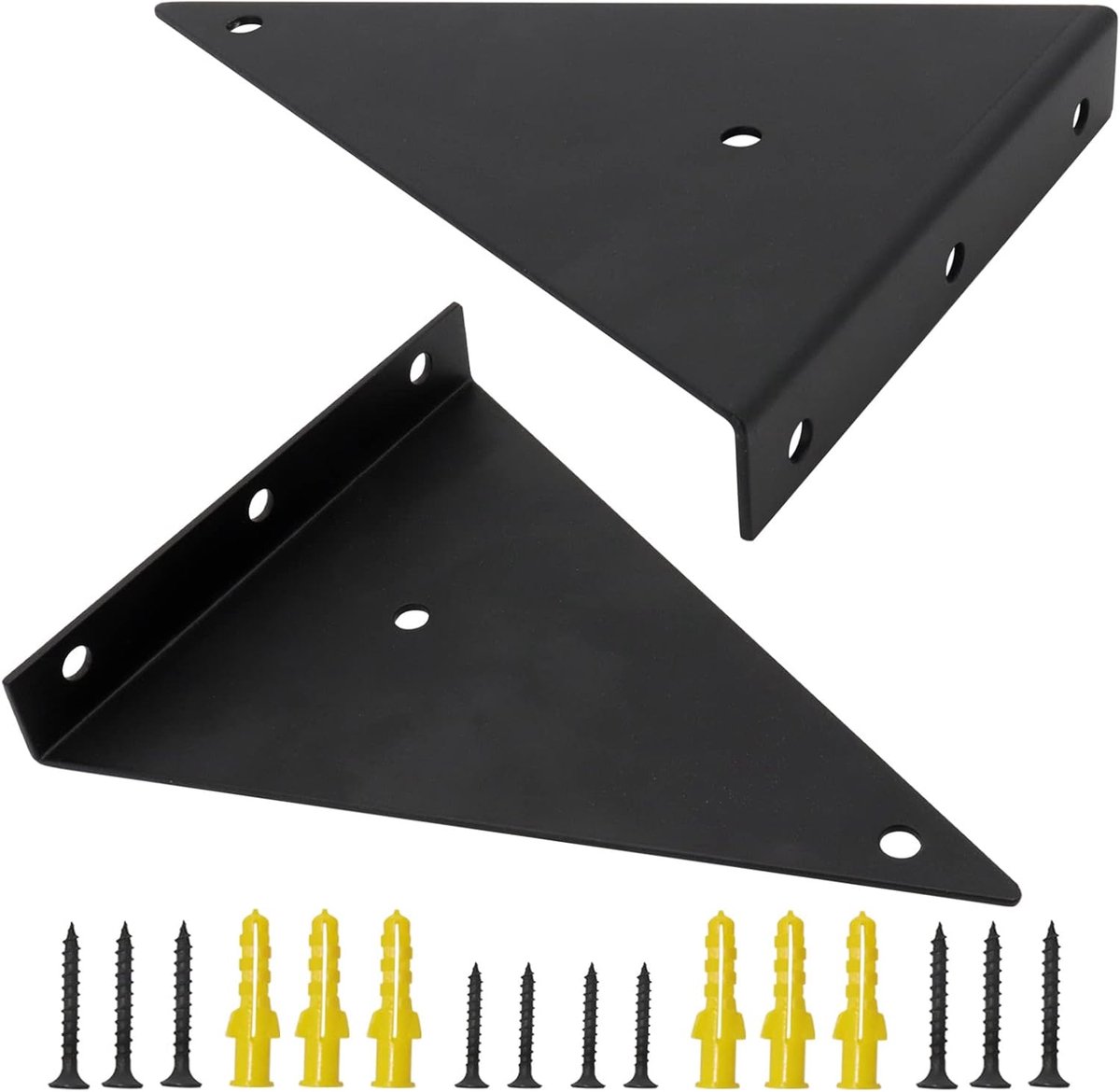 Wandbeugel voor zwevende planken - metalen houder - 13 x 17 cm - stevig en elegant - ShopVlot