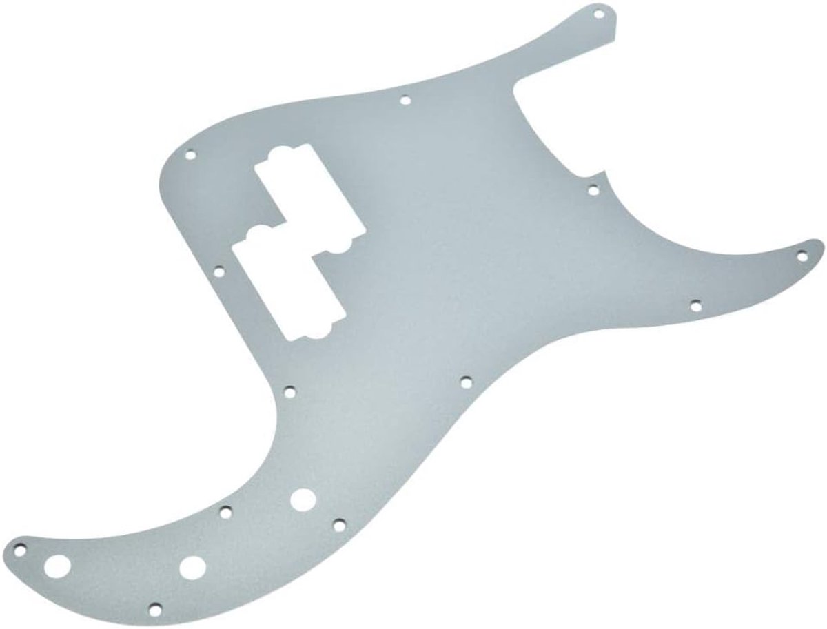 P Bass pickguard 13 gaten - matte aluminium - aangepaste pasvorm - bescherm je basgitaar - ShopVlot