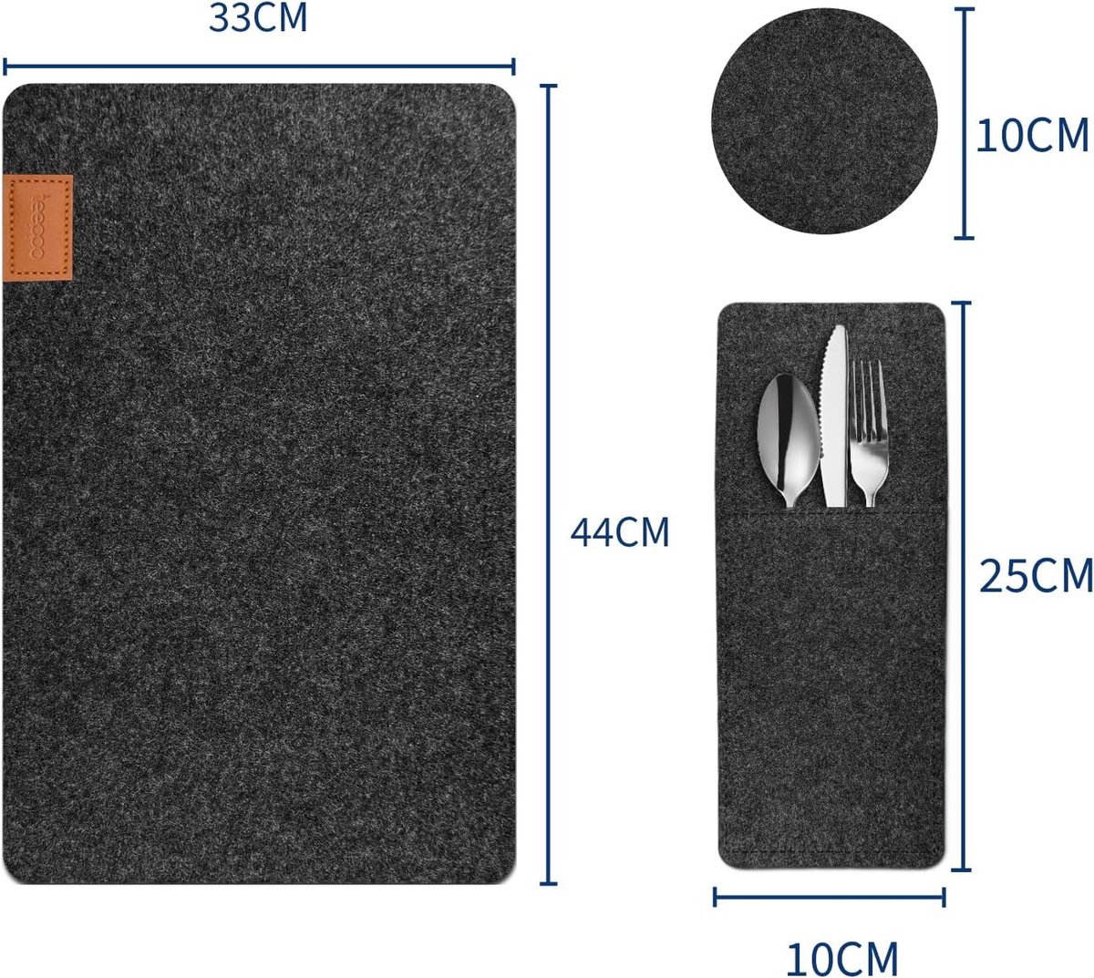 Placemats 18-delig - Vilt - Wasbaar en hittebestendig - Perfect voor dinertafels - ShopVlot