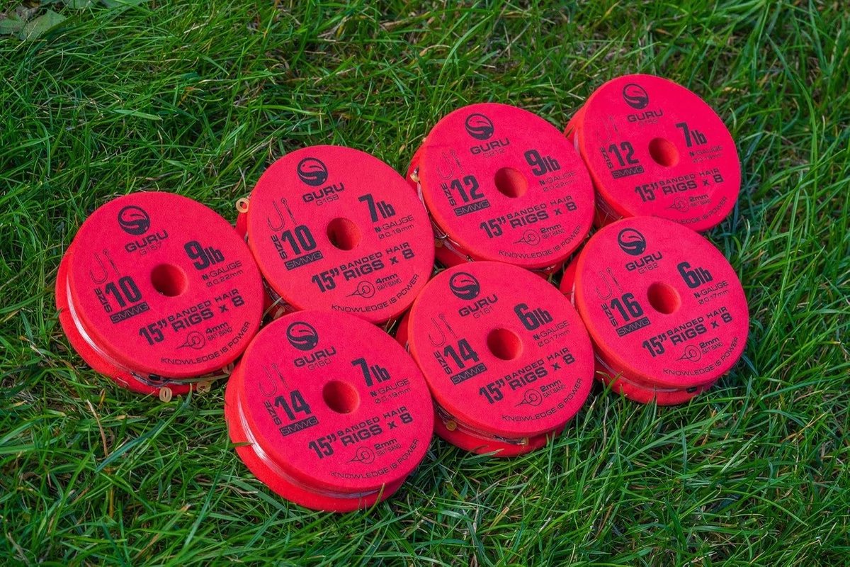 Bait band hair rigs 15" - maat 10 - barbless - ideaal voor karpervissen - ShopVlot