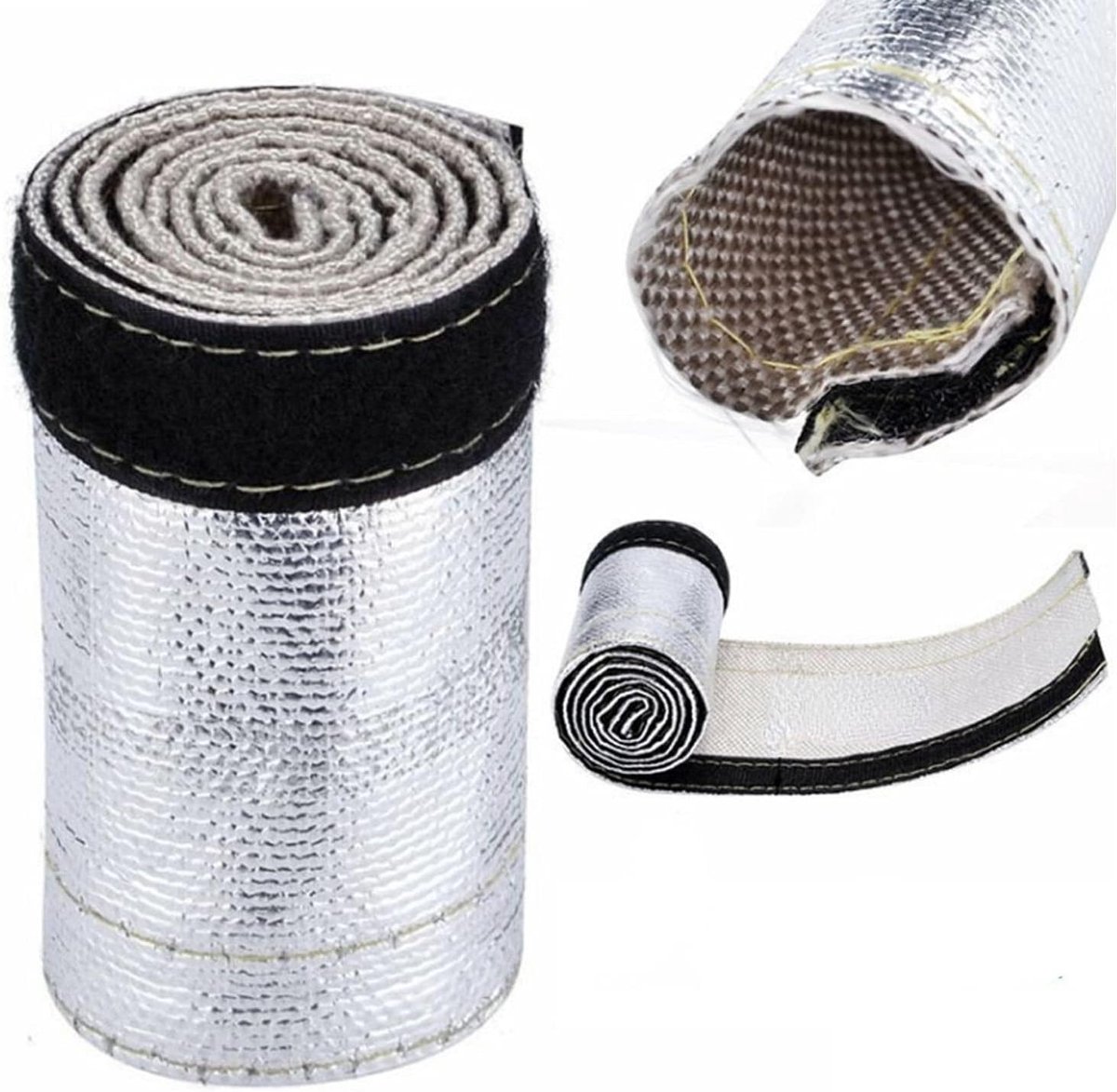 Heatshroud sleeve 600x106mm - aluminium isolatie - hittebestendig tot 2000°F - eenvoudig te installeren - ShopVlot